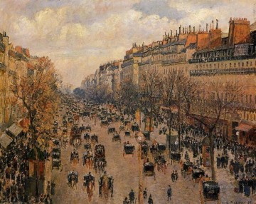 街並み Painting - モンマルトル大通り 午後の日差し 1897年 カミーユ・ピサロ パリジャン
